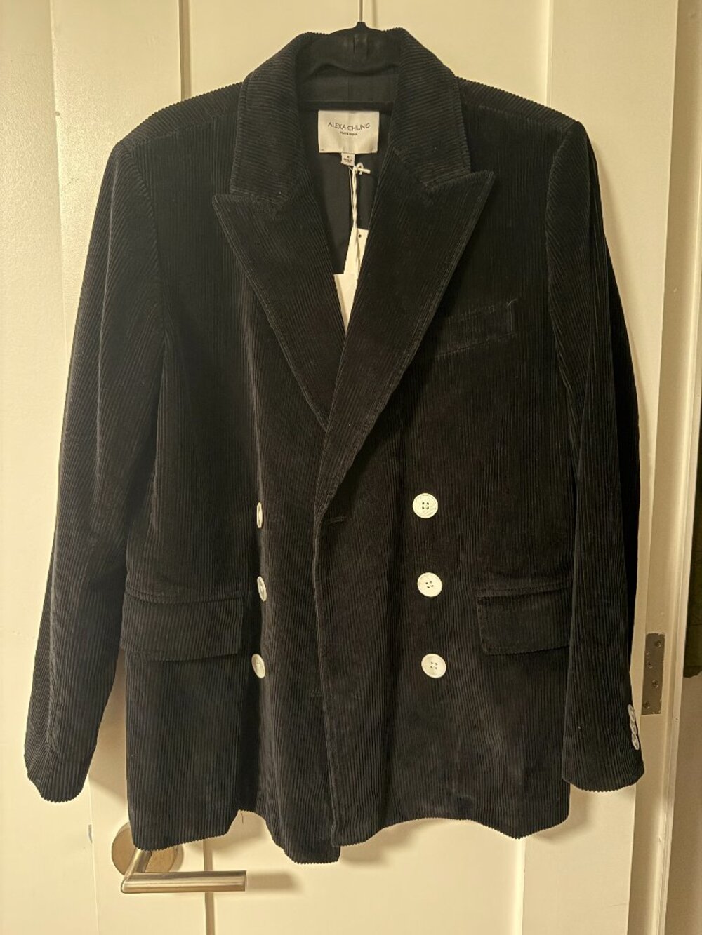 Alexa Chung x Madewell Black Corduroy Blazer Size 0 NWT